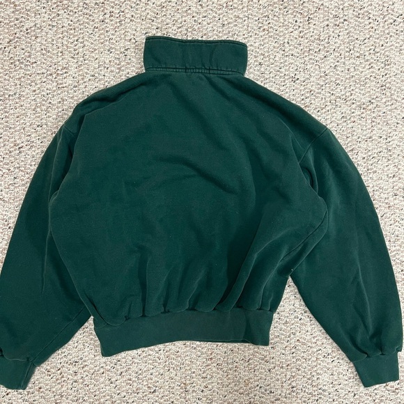 Nautica Green Zip Up Sweater with Ribbed Details - Picture 7 of 7